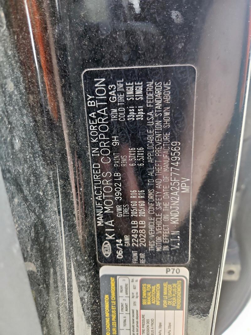 2015 KIA SOUL KNDJN2A25F7749569