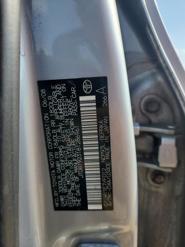 Lot #3305335306 2008 TOYOTA YARIS