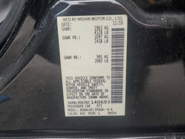 2019 NISSAN ALTIMA SV 1N4BL4DV3KC140693