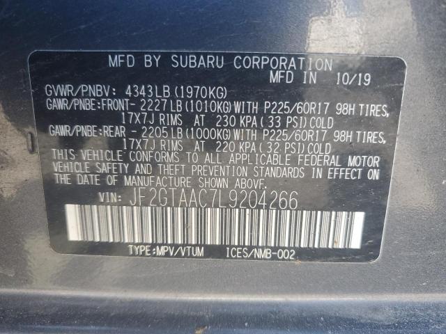 2020 SUBARU CROSSTREK JF2GTAAC7L9204266