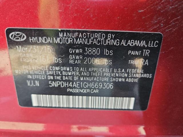 2016 HYUNDAI ELANTRA SE - 5NPDH4AE1GH669306