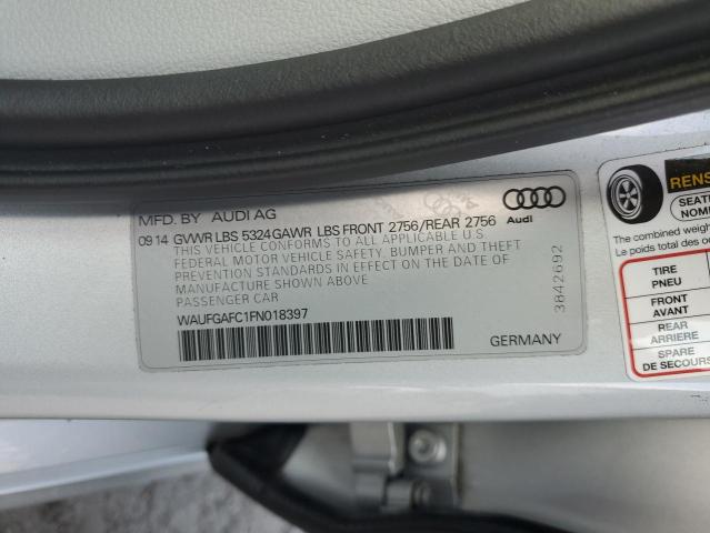 2015 AUDI A6 PREMIUM PLUS WAUFGAFC1FN018397