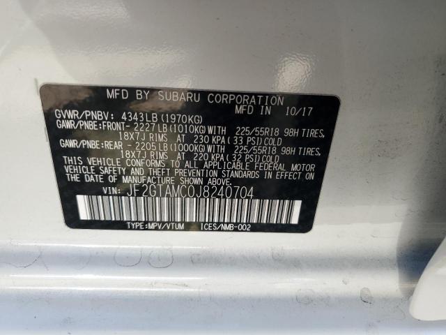 2018 SUBARU CROSSTREK JF2GTAMC0J8240704
