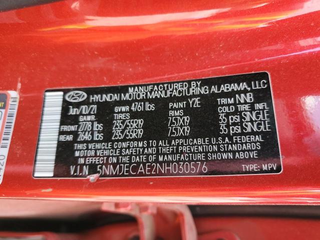 2022 HYUNDAI TUCSON LIMITED - 5NMJECAE2NH030576