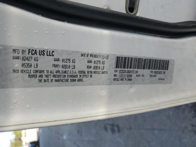 2016 DODGE CHARGER SX 2C3CDXJG8GH151104