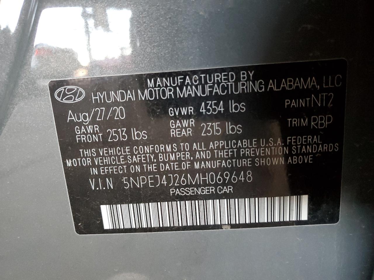 HYUNDAI SONATA SEL PLUS