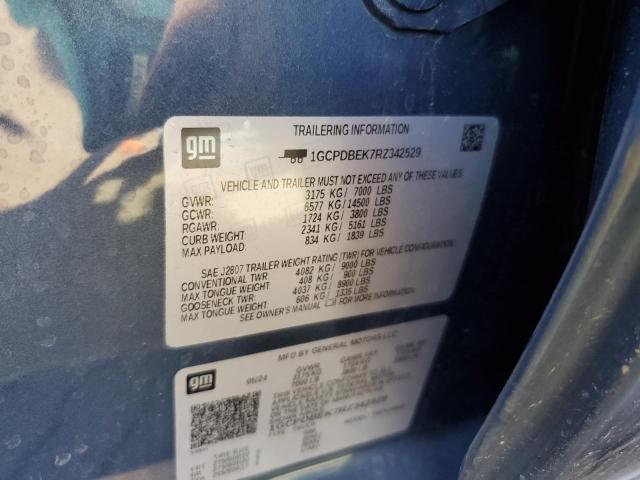 2024 CHEVROLET SILVERADO 1GCPDBEK7RZ342529