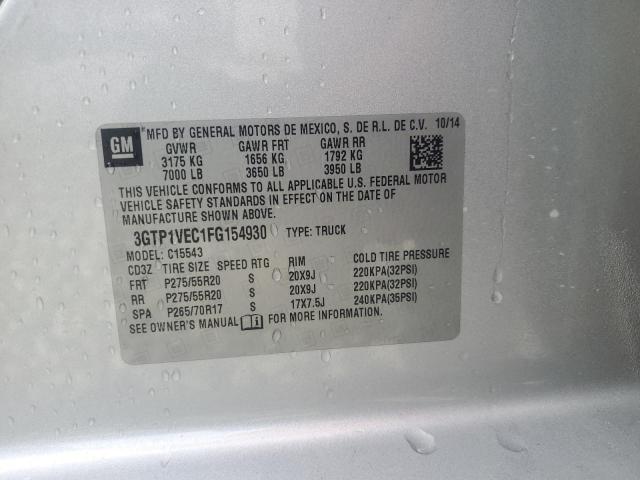 2015 GMC SIERRA C15 3GTP1VEC1FG154930