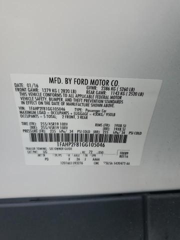 2016 FORD TAURUS LIM 1FAHP2F81GG105046