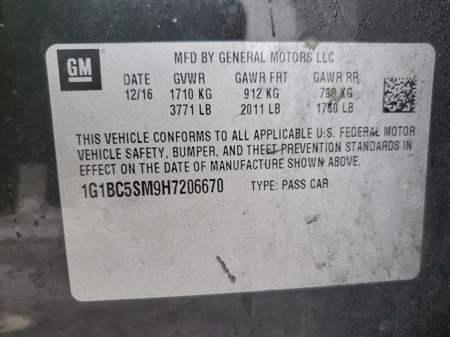 2017 CHEVROLET CRUZE LS 1G1BC5SM9H7206670