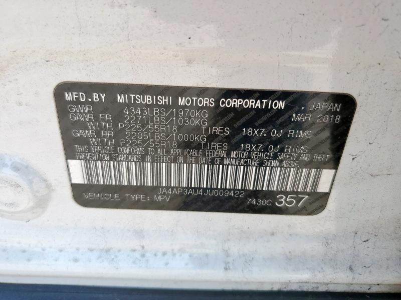 2018 MITSUBISHI OUTLANDER #3296384646