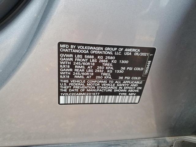 2021 VOLKSWAGEN ATLAS CROS - 1V2LC2CA8MC231977