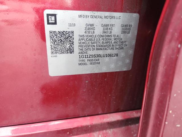 2020 CHEVROLET IMPALA LT 1G11Z5S30LU106128