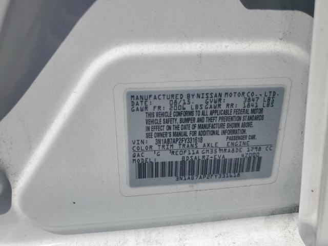 2015 NISSAN SENTRA S 3N1AB7AP2FY331618