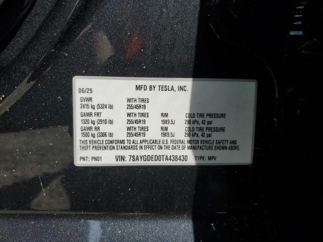 2026 TESLA MODEL Y 7SAYGDED0TA438430