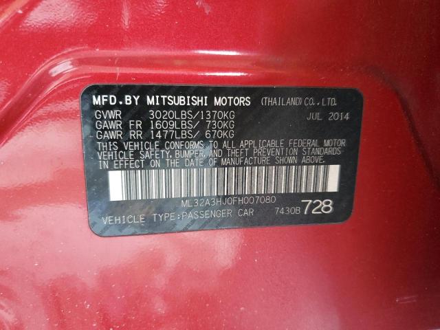 2017 MITSUBISHI MIRAGE ES ML32A3HJ0FH007080