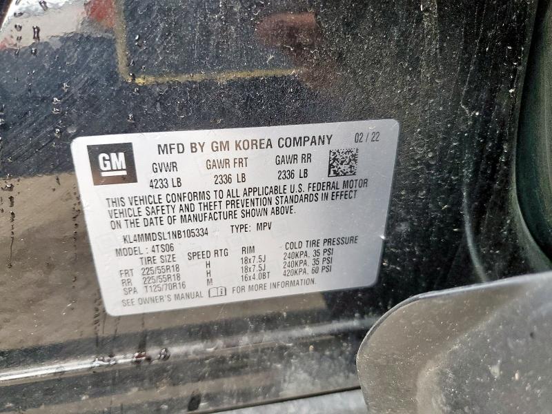 2022 BUICK ENCORE GX KL4MMDSL1NB105334