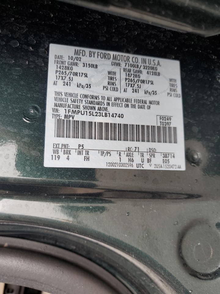 Lot #3270299985 2003 FORD EXPEDITION XLT