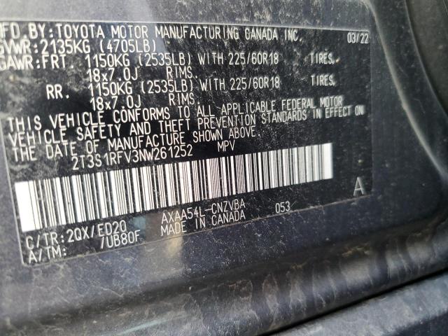 2022 TOYOTA RAV4 TRD O 2T3S1RFV3NW261252