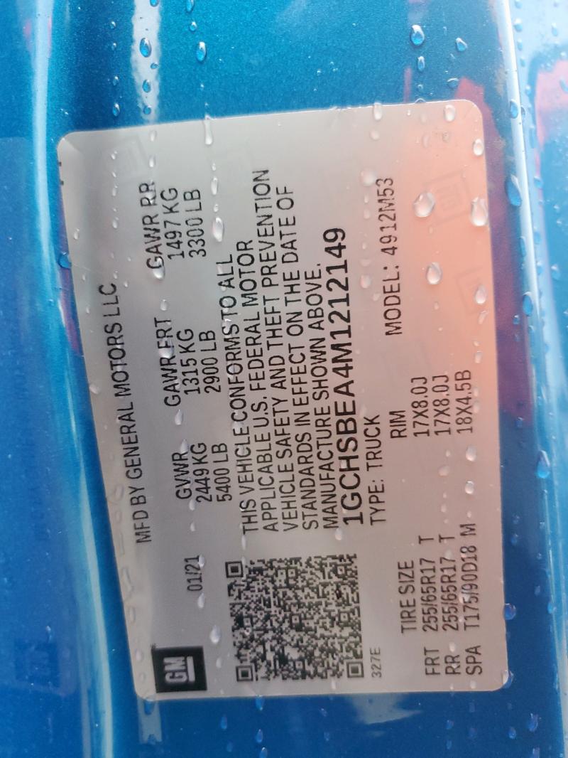 2021 CHEVROLET COLORADO #3316153248