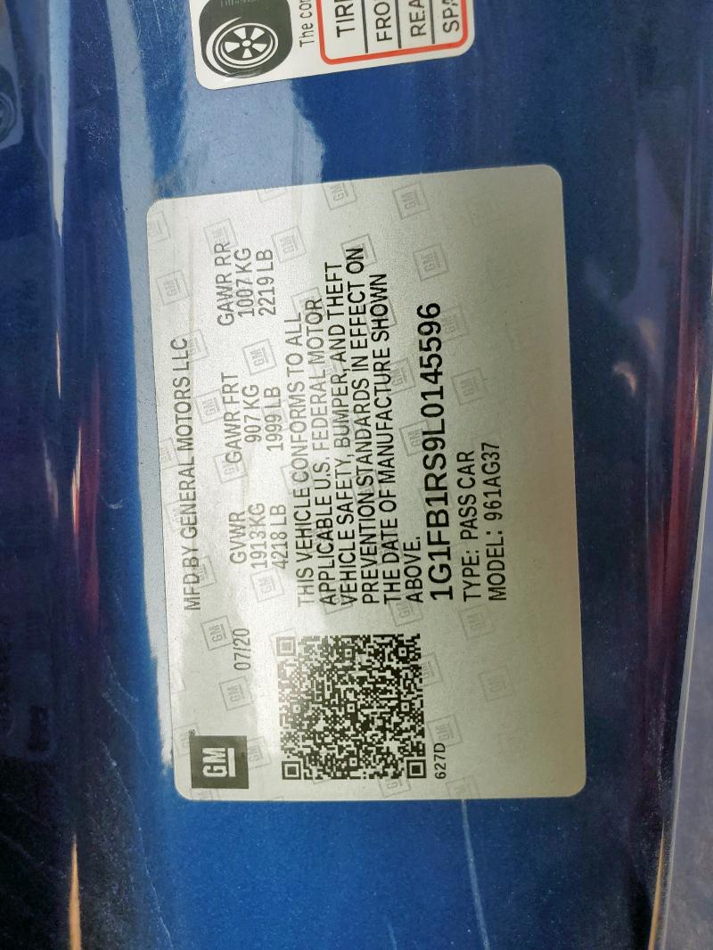 2020 CHEVROLET CAMARO LS 1G1FB1RS9L0145596
