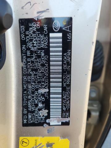 2004 LEXUS ES 330 #3270807495