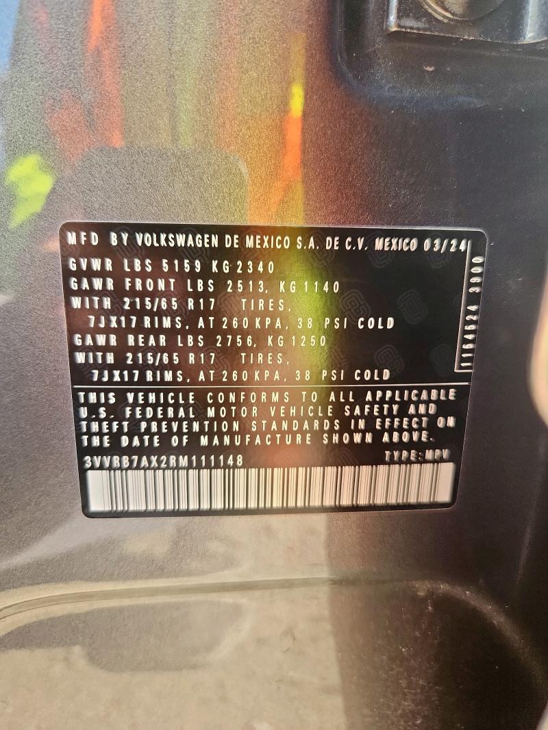 2024 VOLKSWAGEN TIGUAN S - 3VVRB7AX2RM111148