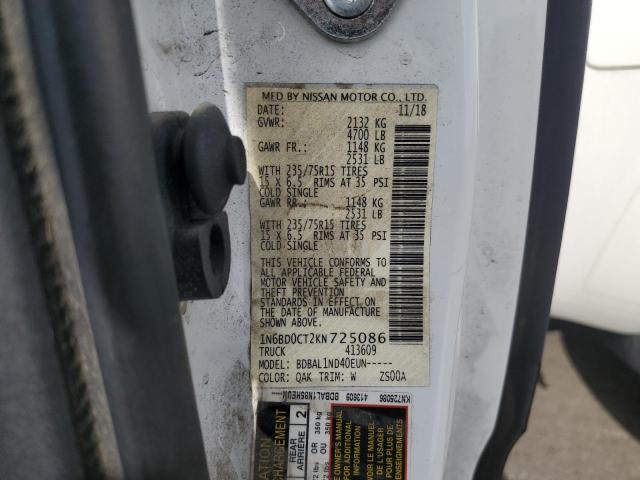 2019 NISSAN FRONTIER S 1N6BD0CT2KN725086