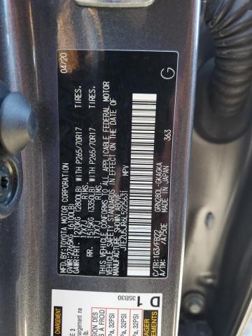 2020 TOYOTA 4RUNNER SR JTEZU5JR6L5225631