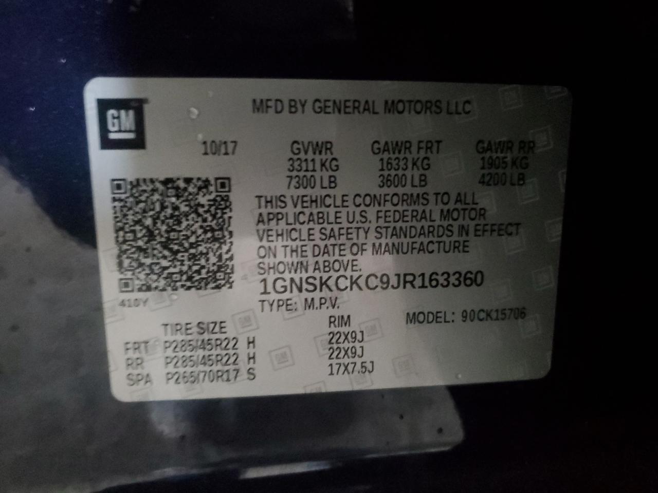 CHEVROLET TAHOE K1500 PREMIER