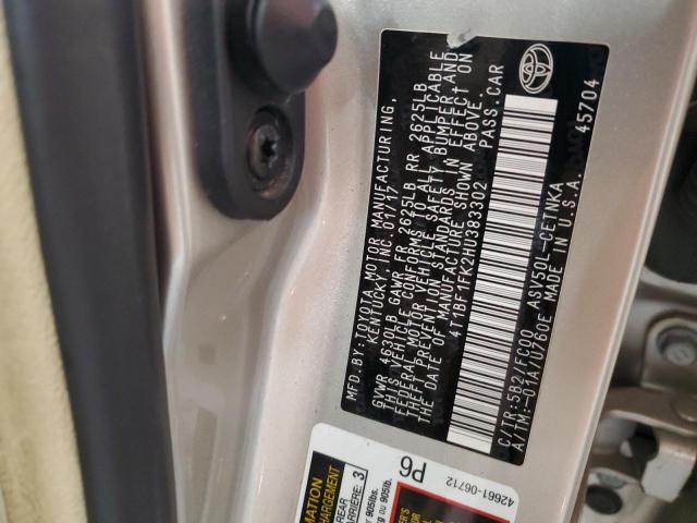 2017 TOYOTA CAMRY LE 4T1BF1FK2HU383302