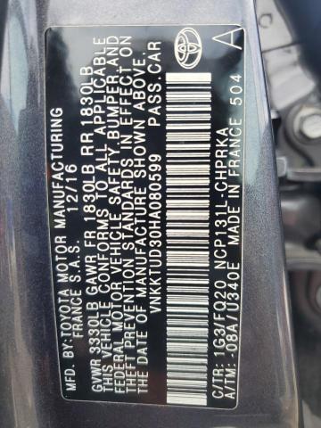 2017 TOYOTA YARIS L VNKKTUD30HA080599
