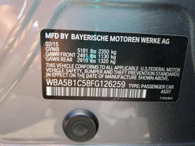 2015 BMW 535 I WBA5B1C58FG126259