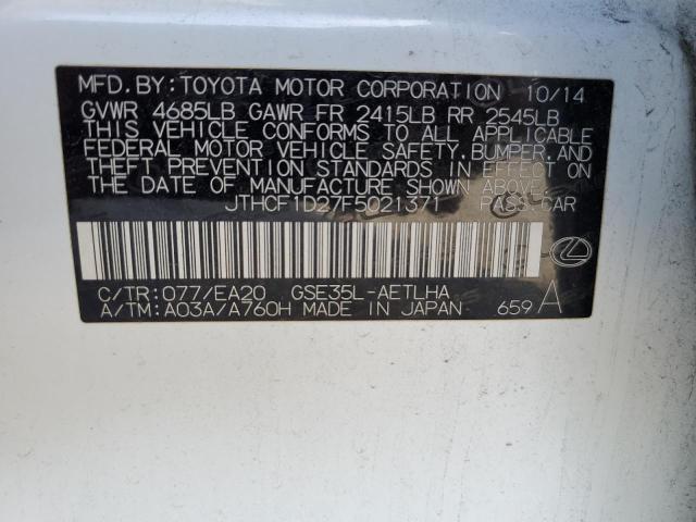 2015 LEXUS IS 250 JTHCF1D27F5021371