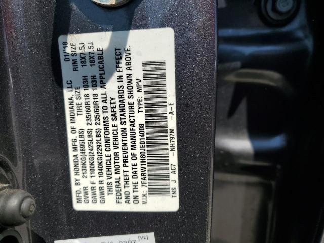 2018 HONDA CR-V EXL 7FARW1H80JE014008