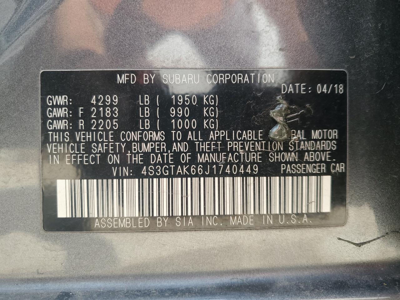 SUBARU IMPREZA SPORT