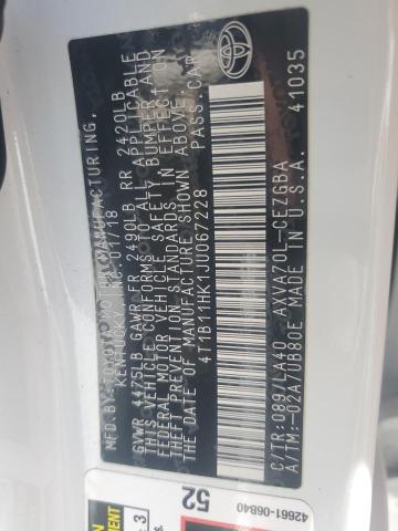 2018 TOYOTA CAMRY L - 4T1B11HK1JU067228