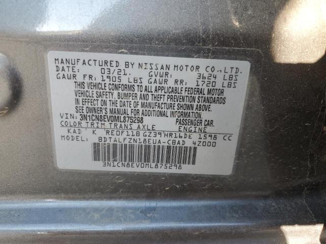 2021 NISSAN VERSA SV - 3N1CN8EV0ML875298