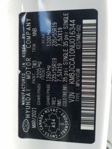 2022 HYUNDAI TUCSON LUX KM8JCCA10NU016344