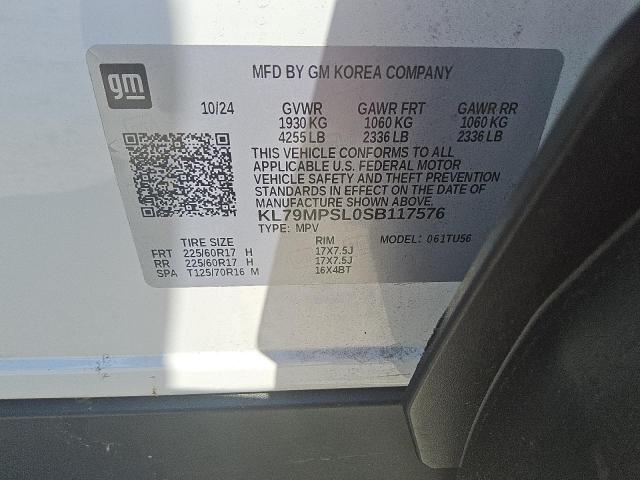 2025 CHEVROLET TRAILBLAZE KL79MPSL0SB117576