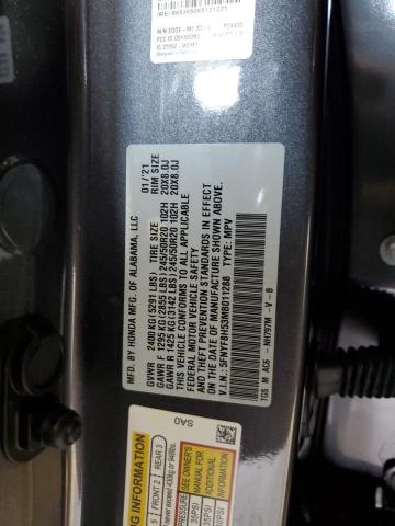 2021 HONDA PASSPORT E - 5FNYF8H53MB011288