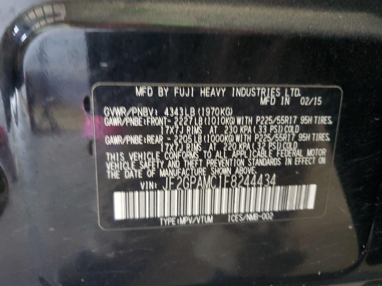 SUBARU XV 2.0 LIMITED