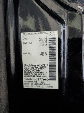 2019 NISSAN MAXIMA S - 1N4AA6AVXKC377960