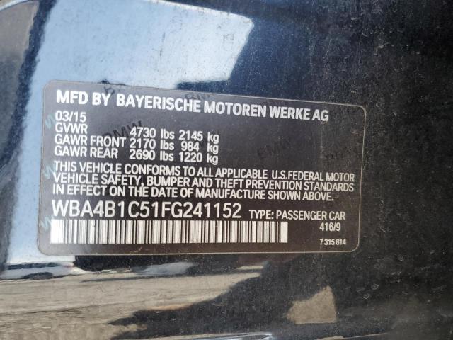 2015 BMW 435 I GRAN WBA4B1C51FG241152