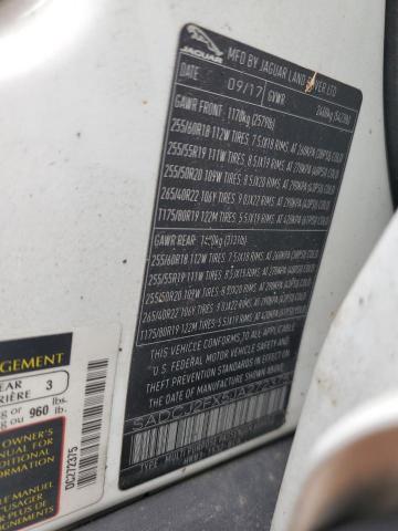 2018 JAGUAR F-PACE PRE SADCJ2FX5JA272375