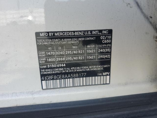 2010 MERCEDES-BENZ GL 550 4MA - 4JGBF8GE8AA588177