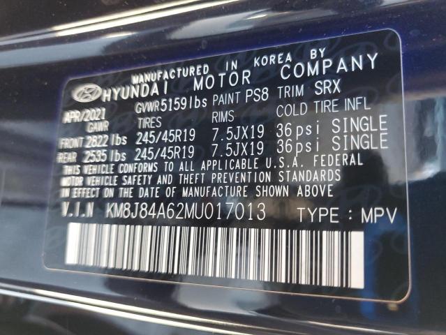 2021 HYUNDAI NEXO LIMIT KM8J84A62MU017013