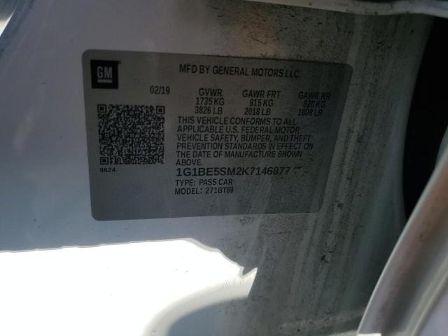 2019 CHEVROLET CRUZE LT 1G1BE5SM2K7146877