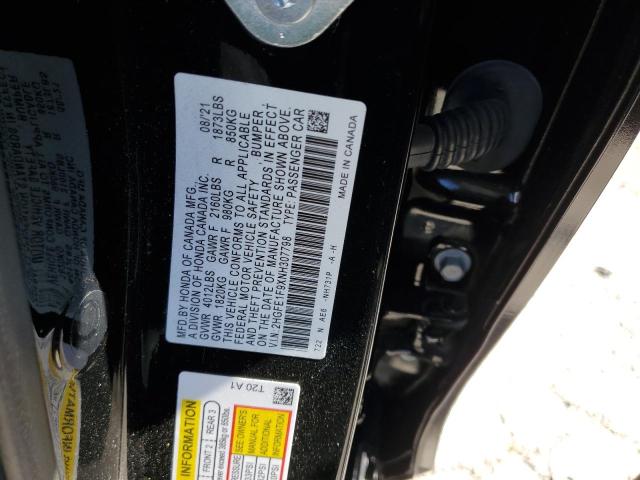 2022 HONDA CIVIC TOURING 2HGFE1F9XNH307798