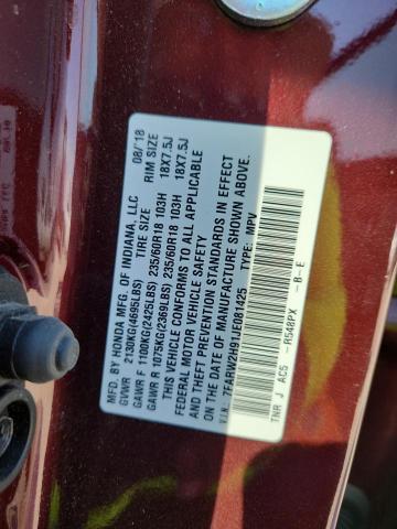 2018 HONDA CR-V TOURI - 7FARW2H91JE081425